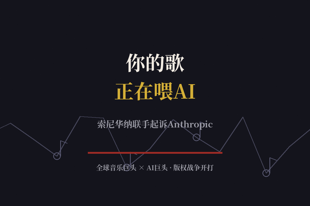 索尼华纳联手起诉Anthropic：你的歌，正在喂AI